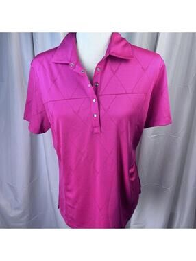 Callaway Women's Magenta Golf Shirt Collard LARGE EUC